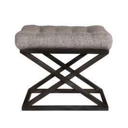 Atelier Del Sofa Pouf Negro, Gris 50x42x40 cm